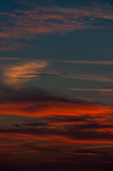 Fototapeta premium Spectacular sunset and colorful clouds