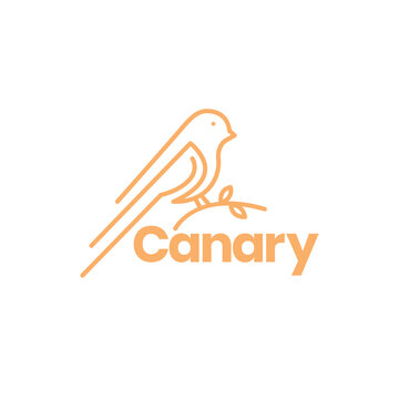 Minimal Canary Bird Logo Design