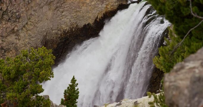 The Upper Falls of the Yellowstone River in Yellowstone National Park