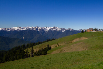 Fototapeta premium landscape in the mountains in summer