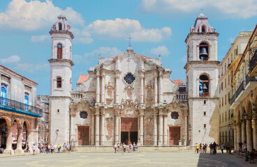 Fototapeta na wymiar The Havana Cathedral view