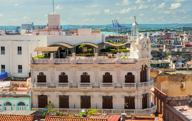 aerial view of the colonial part of the old havana