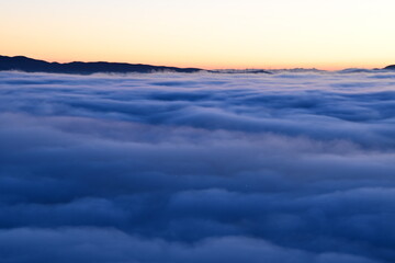 Fototapeta na wymiar sunrise clouds mountains