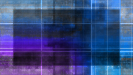 Fototapeta premium Abstract glitch art grid border background image.