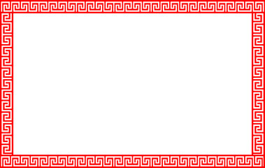 Chinese red square frame abstract background design.	
