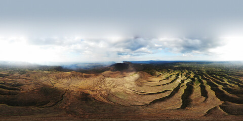 Volcano Masaya valley in Nicaragua