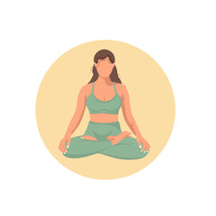 yoga woman in lotus position