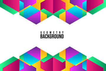 Abstract colorful Geometric Background Template Design. Vivid Color Background For Website, Banner, Flyer, Poster Design, and Promotion Design