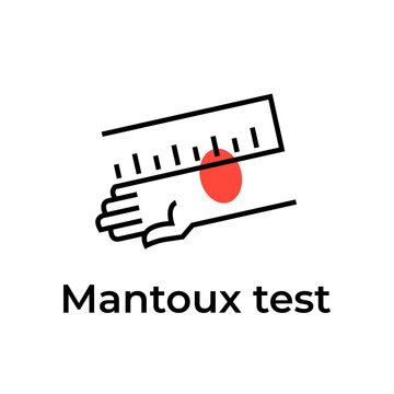 Mantoux test icon.