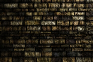 Brick wall background. Stack of old bricks.