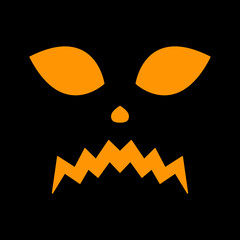 Halloween Pumpkin Face, Vector illustration