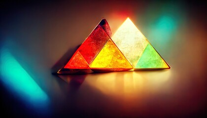 Colorful abstract glowing triangle background, Colorful abstract background, colorful background,...