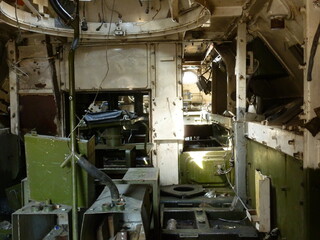 Heavy military equipment destroyed in battle