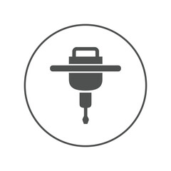 Concrete drill machine icon | Circle version icon |