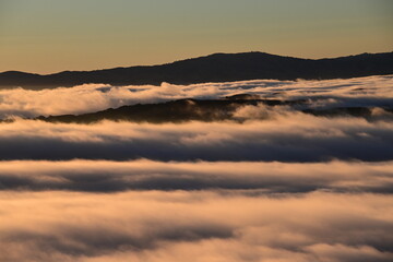 sunrise over the mountains