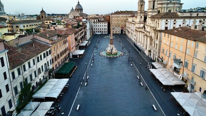 drone photo Piazza Navona rome italie europe