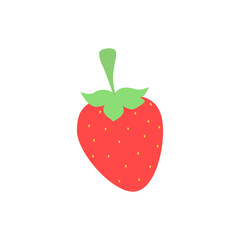 Illustration of ripe and juicy strawberries. Vector drawing of fruit for design