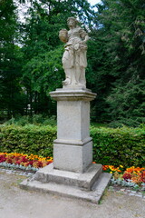 The Allegory of Autumn statue in Mercandino&acute;s gardens in Klatovy