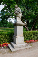 Obraz premium The Allegory of Winter statue in Mercandino´s gardens in Klatovy