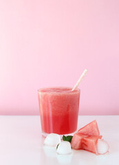 Fresh watermelon juice, Homemade, fruit, slices.