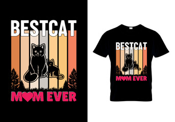 Best cat mom ever t-shirt design