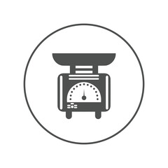 Digital weight scale meter icon | Circle version icon |