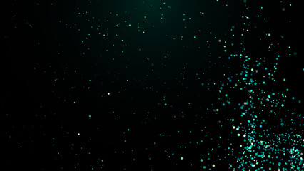 fantasy green particles abstract background 