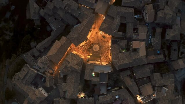 Ancient Italian Village by night 