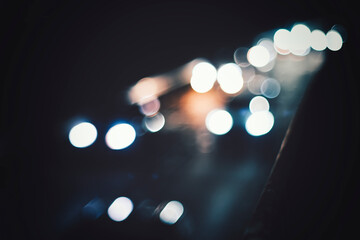 夜の運転 ぼかし風景