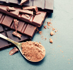 Chocolate bars background