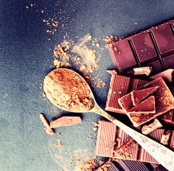 Chocolate bars background