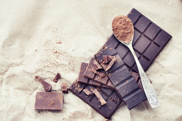 Chocolate bars background