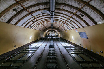 Inside the cargo bay of the aircraft
