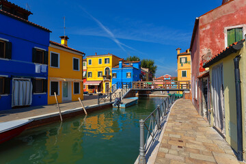 Fototapeta na wymiar architecture of Burano island, Venice, Italy.