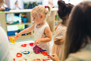 kids having fun at the nursery. High quality photo