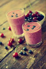 berries over wooden table