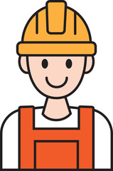 Builder construction worker icon vector image.