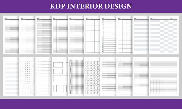 Printable Notebook Papers KDP Interior
20 Printable Notebook Papers Editable KDP Interior