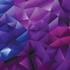 Obraz premium Polygonal rainbow mosaic background. Abstract low poly vector illustration. Triangular pattern, copy space. Template geometric business design with triangle for poster, banner, card, flyer