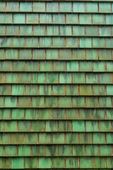 緑色のタイル壁の背景素材	