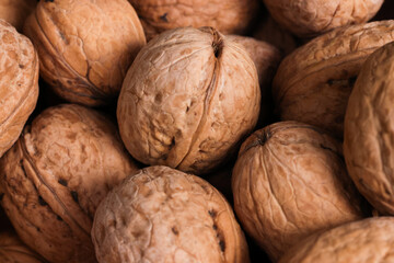 walnuts closeup for background