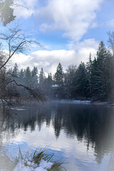 Obraz premium Snowy Lake 