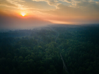 sunset in the mountains