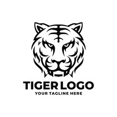 Tiger logo design vector. Tiger face logo