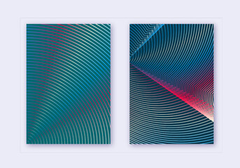 Cover design template set. Abstract lines modern b