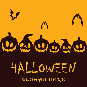 Halloween Logo With Slogan Template