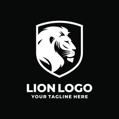 Lion face logo design vector
