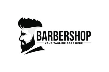 Barbershop logo vector. Salon logo