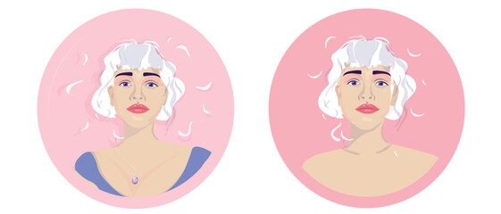 Art design, young girl, pop art, vector illustration. Blonde design. Poster. A painting on the wall. Invitation. Web design. Popular ART.Print on canvas. Colorful wall paintings. A large modern work