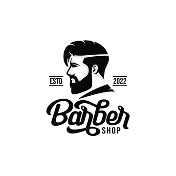 Barbershop logo vector. Salon logo